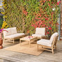 Voir la diapositive 3 : SWEEEK Salon de jardin bois d'acacia naturel 4 places - Lunari