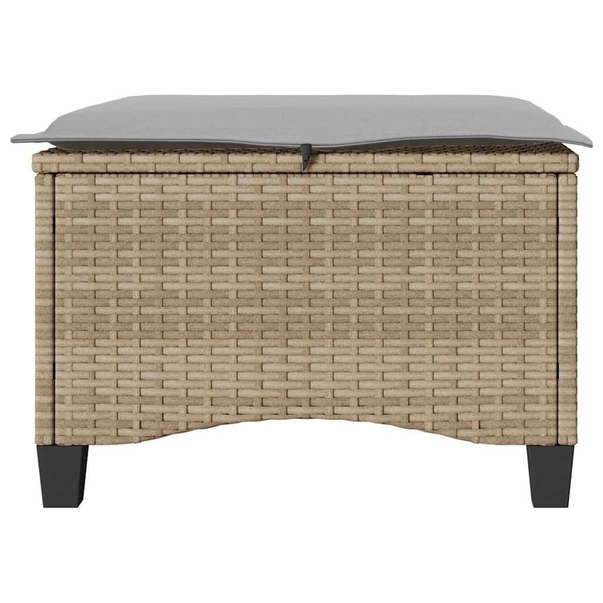 Voir la diapositive 5 : VIDAXL Tabourets jardin coussins 2 pcs beige 55x55x36cm resine tressee