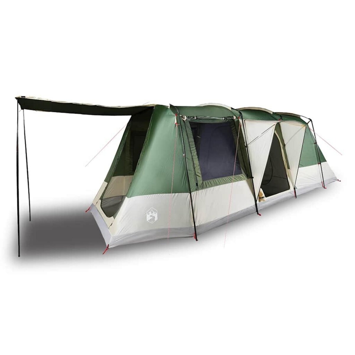 VIDAXL Tente de camping tunnel 4 personnes vert impermeable