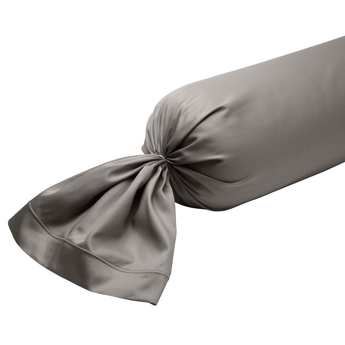 DODO Taie de traversin Partition Satin de coton Coloris Gris