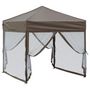 Voir la diapositive 3 : VIDAXL Tente de reception pliable avec parois Taupe 2x2 m