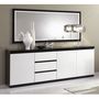 Voir la diapositive 2 : Buffet L220cm, 3 portes 3 tiroirs GENOVA, bicolore