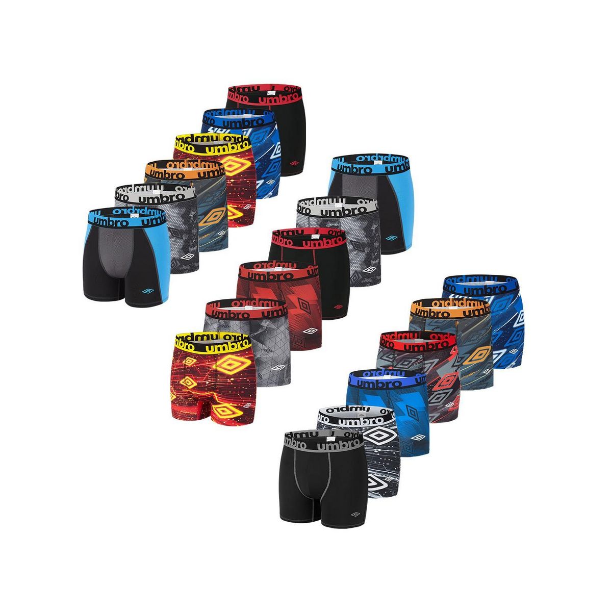 UMBRO Pack Surprise de 6 Boxers microfibre homme