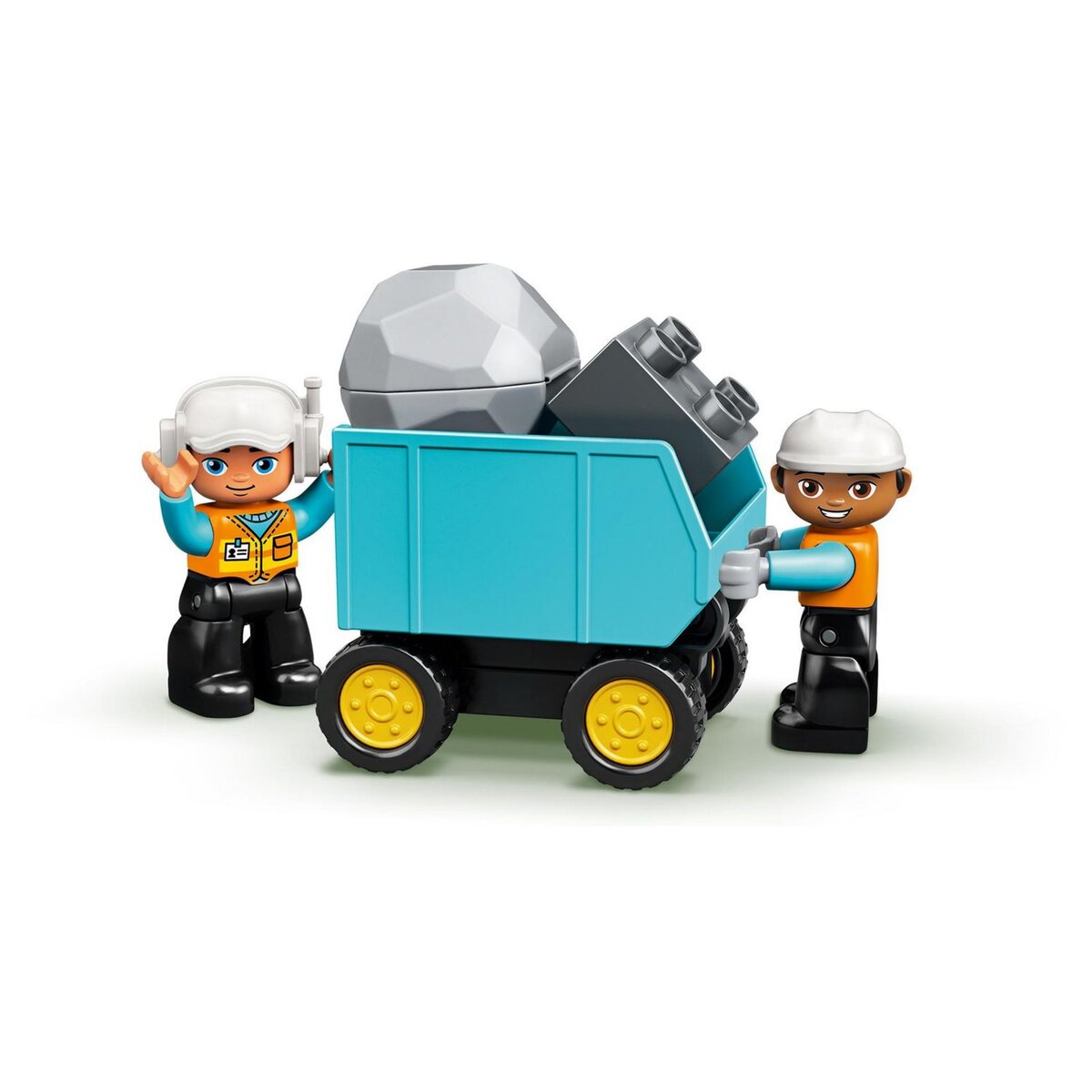 LEGO DUPLO 10931 - Le camion et la pelleteuse, Jouet Engin de Chantier pour Enfant de 2 Ans et Plus