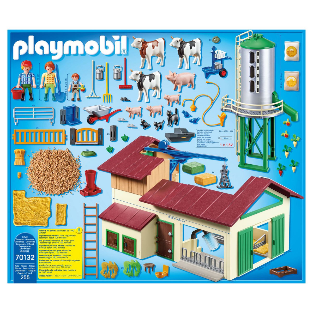 PLAYMOBIL 70132 - Country - Grande ferme avec silo et animaux 