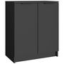 Voir la diapositive 2 : VIDAXL Armoire a chaussures Noir 59x35x70 cm bois d'ingenierie