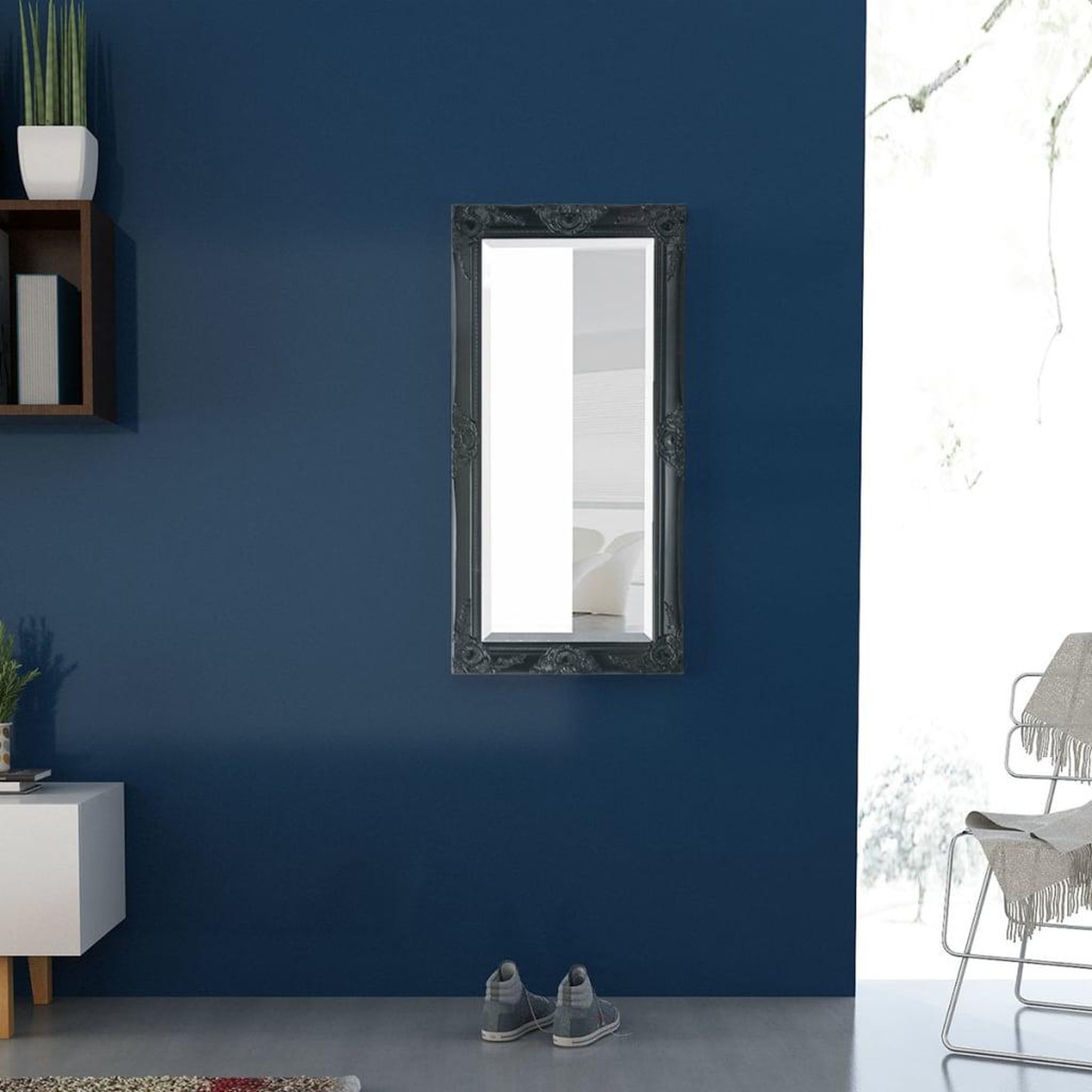Voir la diapositive 3 : VIDAXL Miroir mural style baroque 100x50 cm noir
