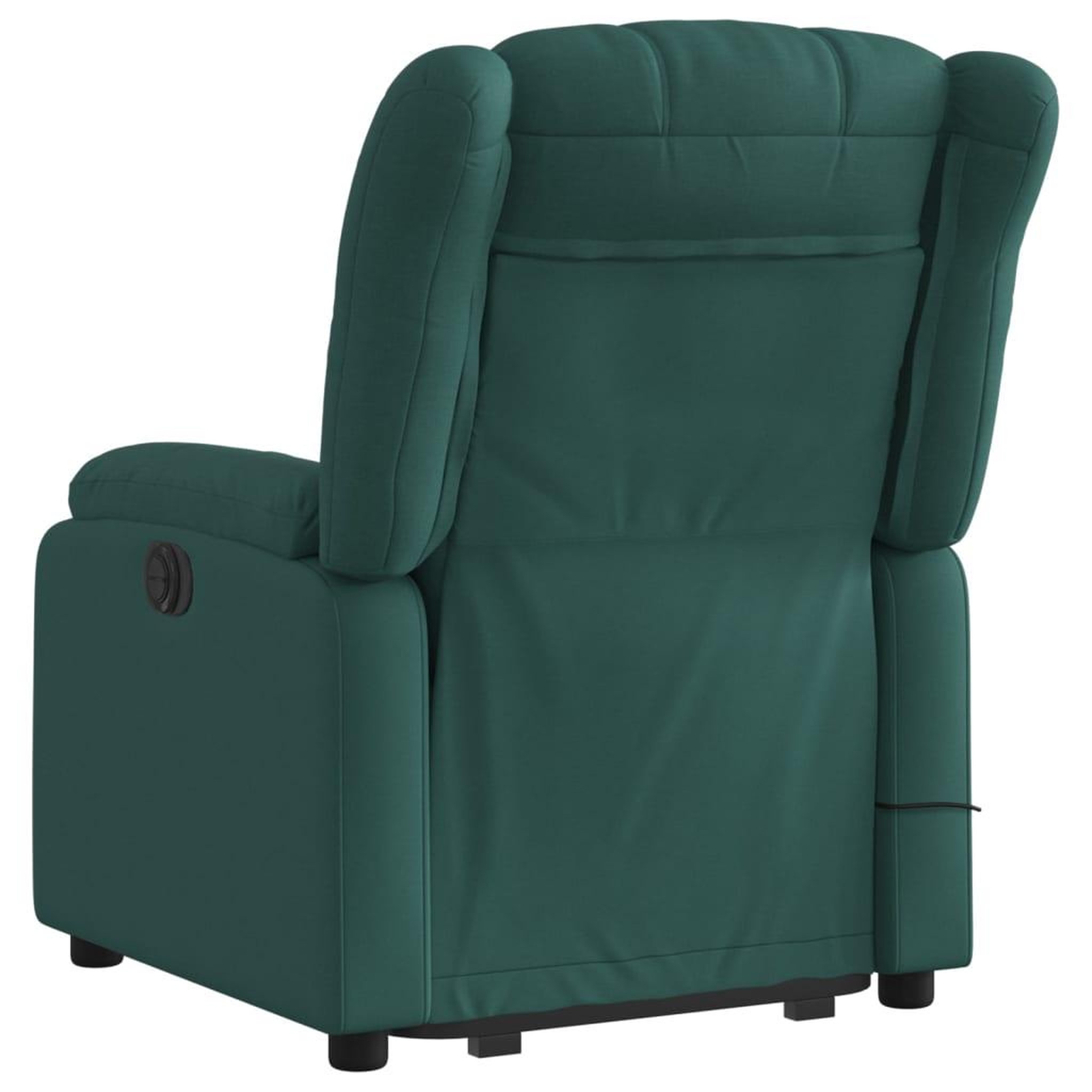 Voir la diapositive 4 : VIDAXL Fauteuil inclinable de massage Vert fonce Tissu