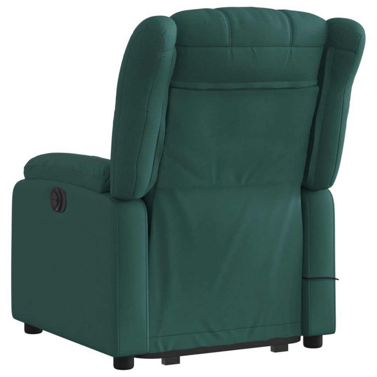 VIDAXL Fauteuil inclinable de massage Vert fonce Tissu