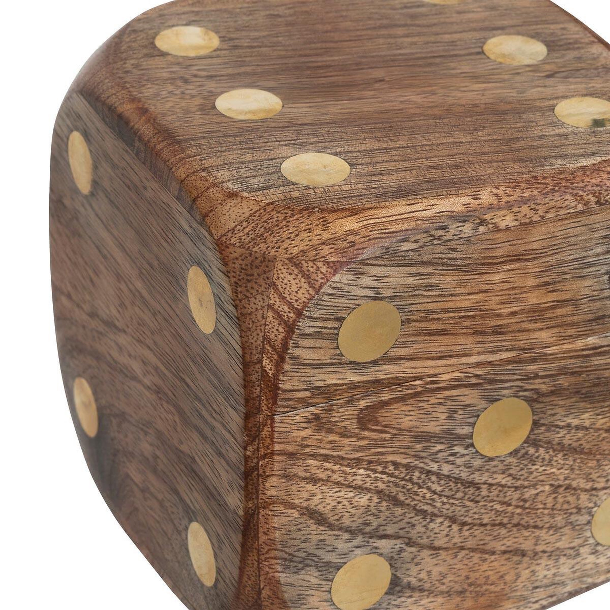 Voir la diapositive 5 : ATMOSPHERA Lot de 3 dés déco en bois  roger  10cm marron