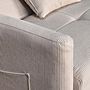 Voir la diapositive 4 : CONCEPT USINE Canapé convertible avec coffre en velours cotelé beige 3 places ADARE