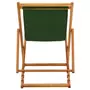 VIDAXL Chaise pliable de plage Bois d'eucalyptus et tissu Vert