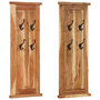 Voir la diapositive 1 : VIDAXL Porte-manteaux 2 pcs Bois massif d'acacia 38x100 cm