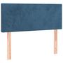 Voir la diapositive 4 : VIDAXL Tete de lit a LED Bleu fonce 90x5x78/88 cm Velours