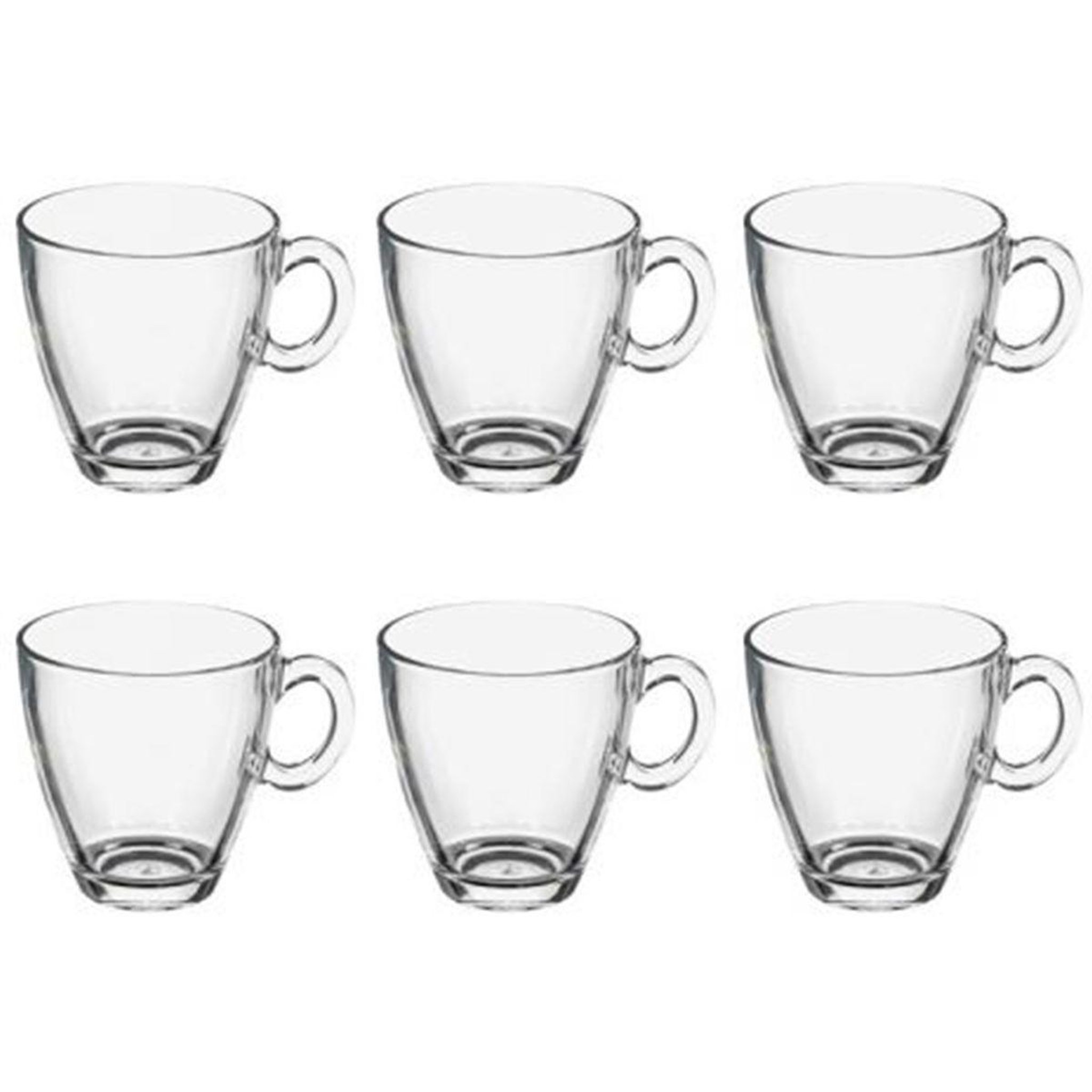 SECRET DE GOURMET Lot de 6 mugs en verre  sia  21cl transparent