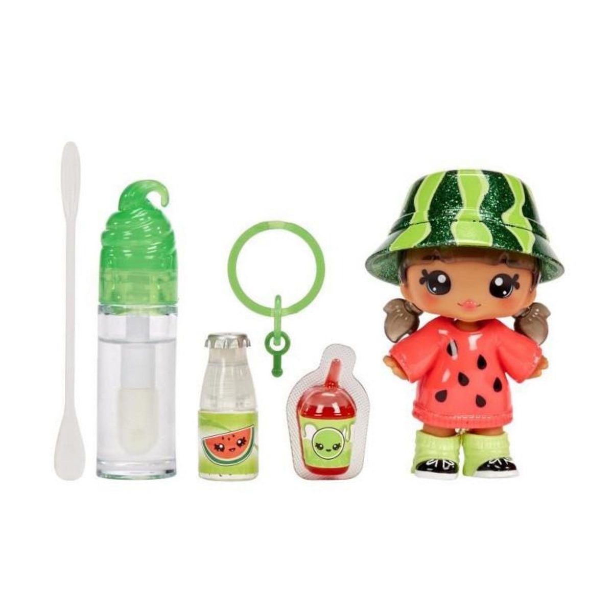 L.O.L. SURPRISE! Yummiland - 1 poupée 10 cm et un gloss pailleté a créer - Maya - Goût Pasteque - Des 4ans