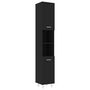Voir la diapositive 2 : VIDAXL Armoire de salle de bain Noir 30x30x179 cm Bois d'ingenierie