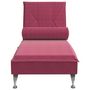 Voir la diapositive 4 : VIDAXL Chaise longue de massage avec traversin rouge bordeaux velours