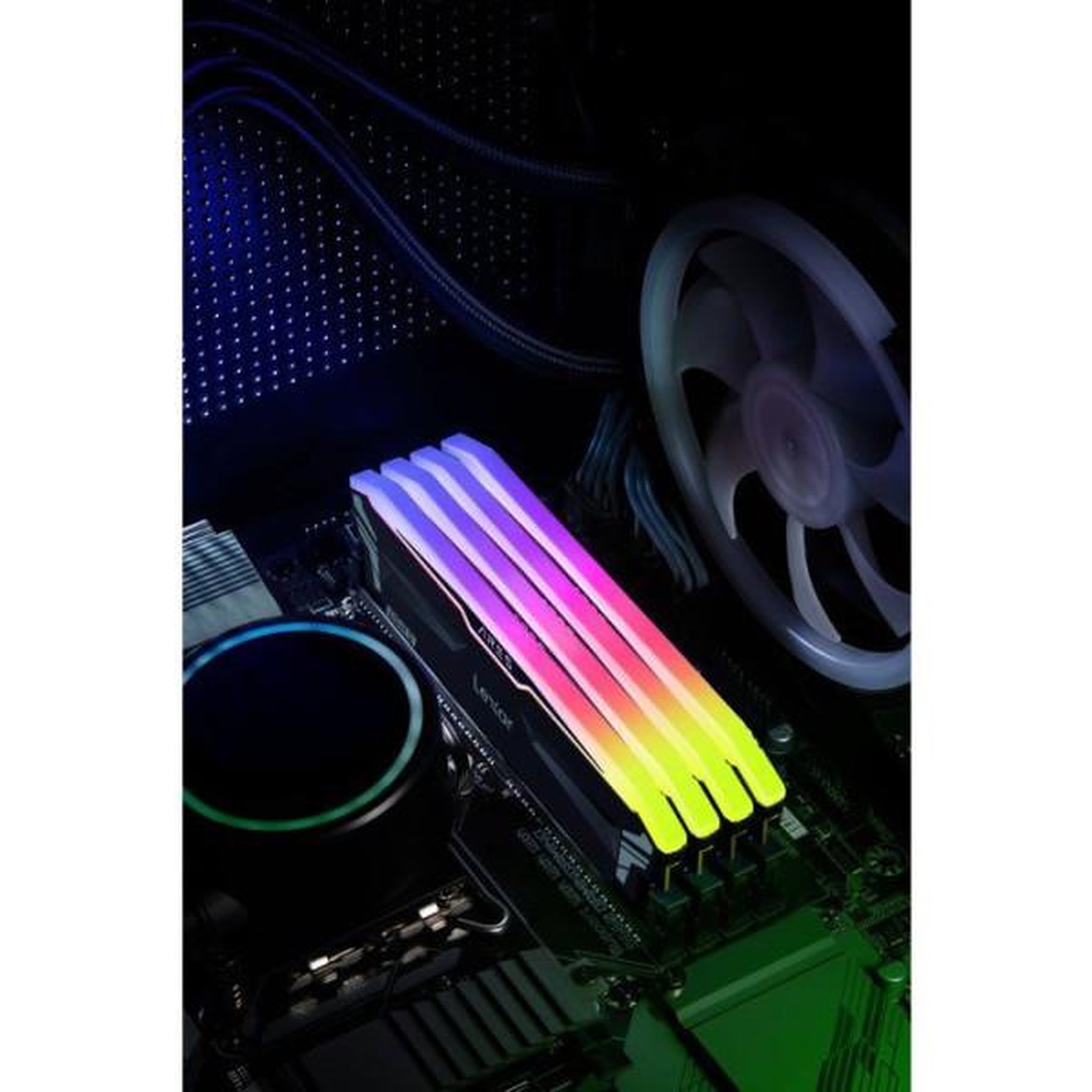 Voir la diapositive 5 : Lexar Barrette Mémoire - LEXAR Ares - DDR5 6800 - CL34 1.4 V - 32 Go (2x 16 Go) - Dissipateur thermique + RGB - Noir