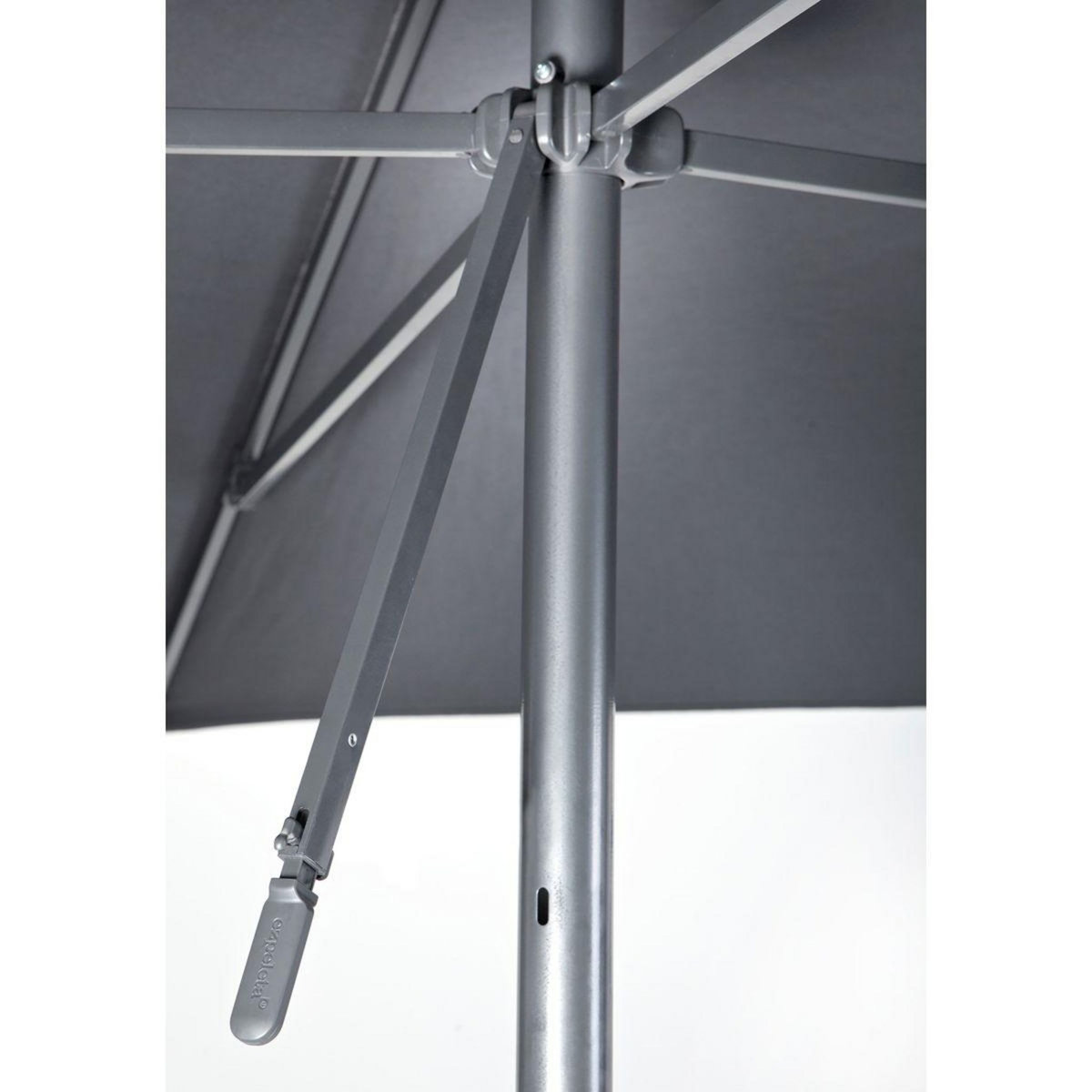 EZPELETA Parasol droit 250x250cm en aluminium gris anthracite EOLO