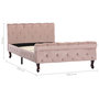 Voir la diapositive 6 : VIDAXL Cadre de lit sans matelas Rose Velours 100x200 cm