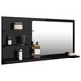 Voir la diapositive 3 : VIDAXL Miroir de salle de bain noir brillant bois d'ingenierie