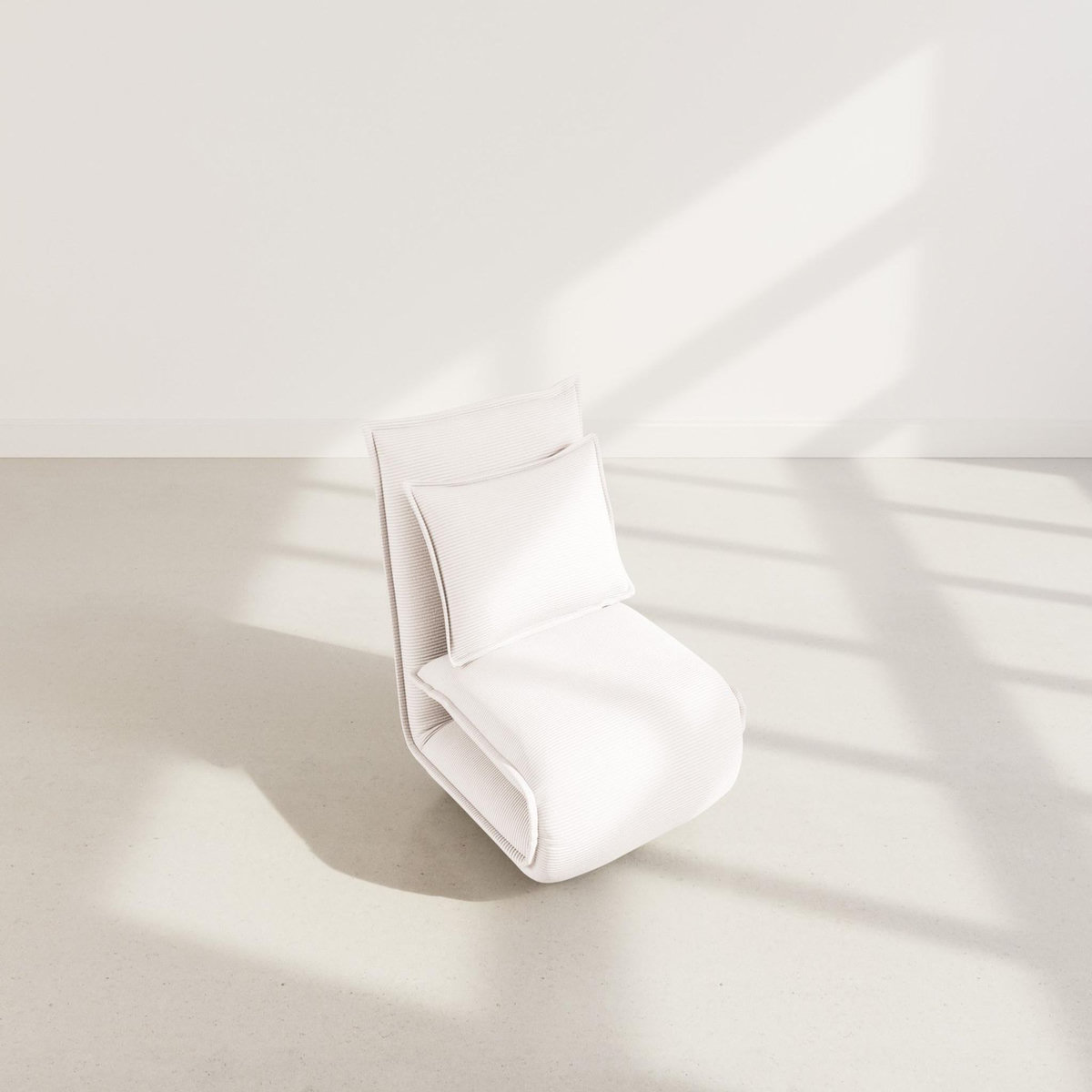 BEST MOBILIER Candice - banquette 1 place convertible clic-clac en velours côtelé