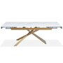 Voir la diapositive 2 : Paris Prix Table à Manger Extensible  Lara  150-210cm Blanc & Or