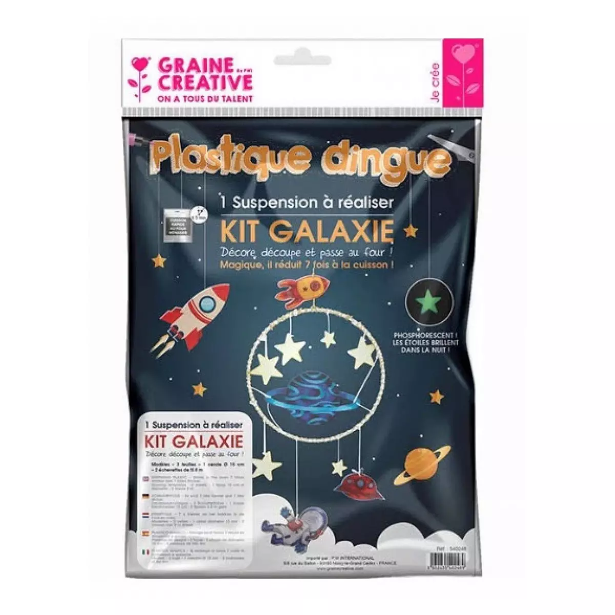 Graine créative Kit Plastique Dingue Suspension Galaxie