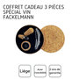 Voir la diapositive 4 : Fackelmann Coffret cadeau d'accessoires pour bouteille de vin 3 pièces avec boite en liège Fackelmann Gift