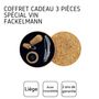Voir la diapositive 4 : Fackelmann Coffret cadeau d'accessoires pour bouteille de vin 3 pièces avec boite en liège Fackelmann Gift