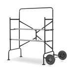 SWEEEK Echafaudage roulant et pliant sur deux niveaux - mobile. 2 roues. L140x l78 x H135cm ouvert. poids supporté 150 kgs