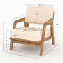 Voir la diapositive 4 : Rendez vous déco Fauteuil de jardin en bois d'acacia et tissu beige clair-Siargao