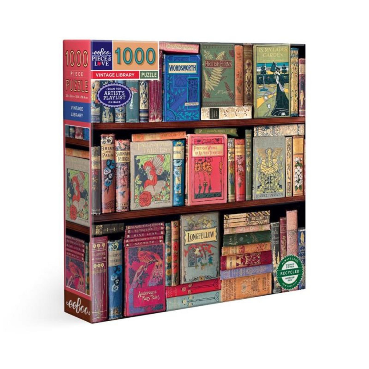 Eeboo Puzzle 1000 pièces Eeboo Vintage Library