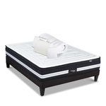 BELLECOUR BELLECOUR LITERIE | Pack Prêt à dormir CHAMBORD | Matelas Micro-ressorts + Sommier + Accessoires. Coloris disponibles : Blanc