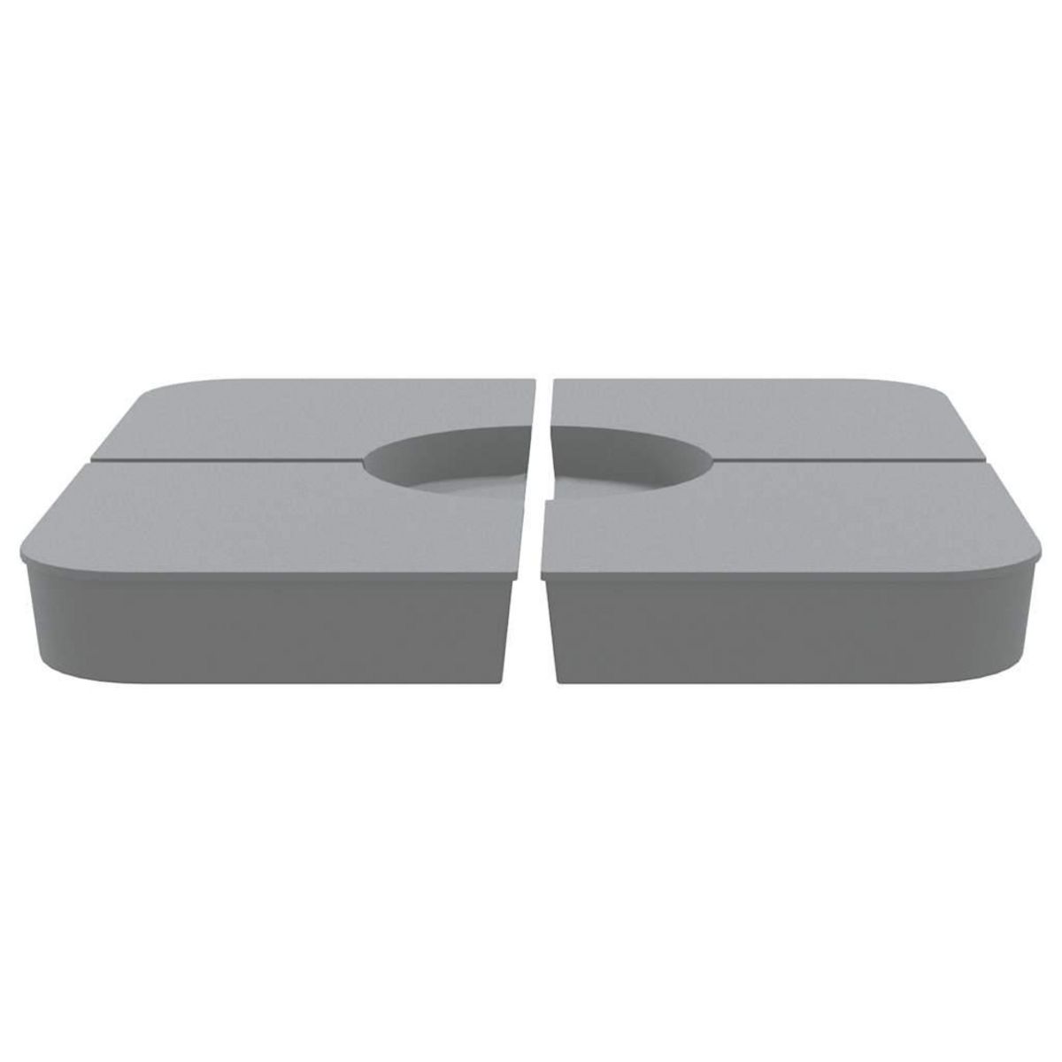 VIDAXL Ensemble de base de parasol pour parasols a pied croise 4pcs PP