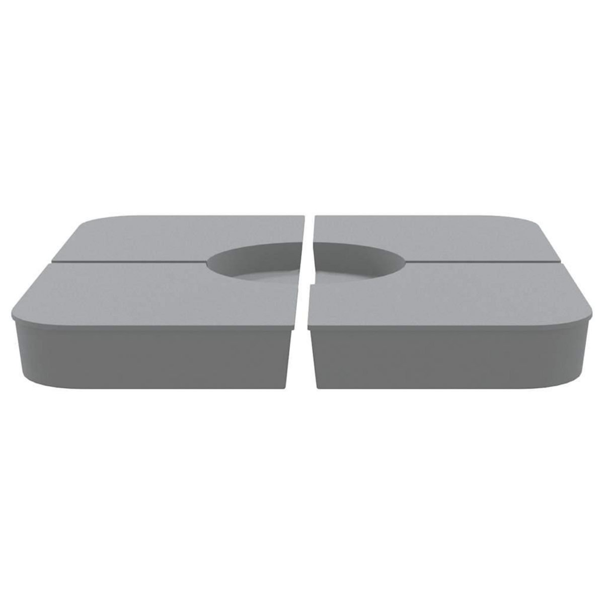 VIDAXL Ensemble de base de parasol pour parasols a pied croise 4pcs PP