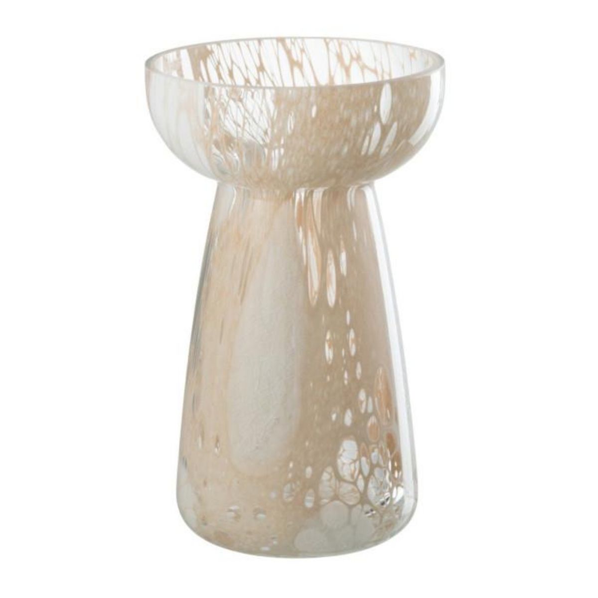 Paris Prix Vase Haut en Verre  Santorin  17cm Beige
