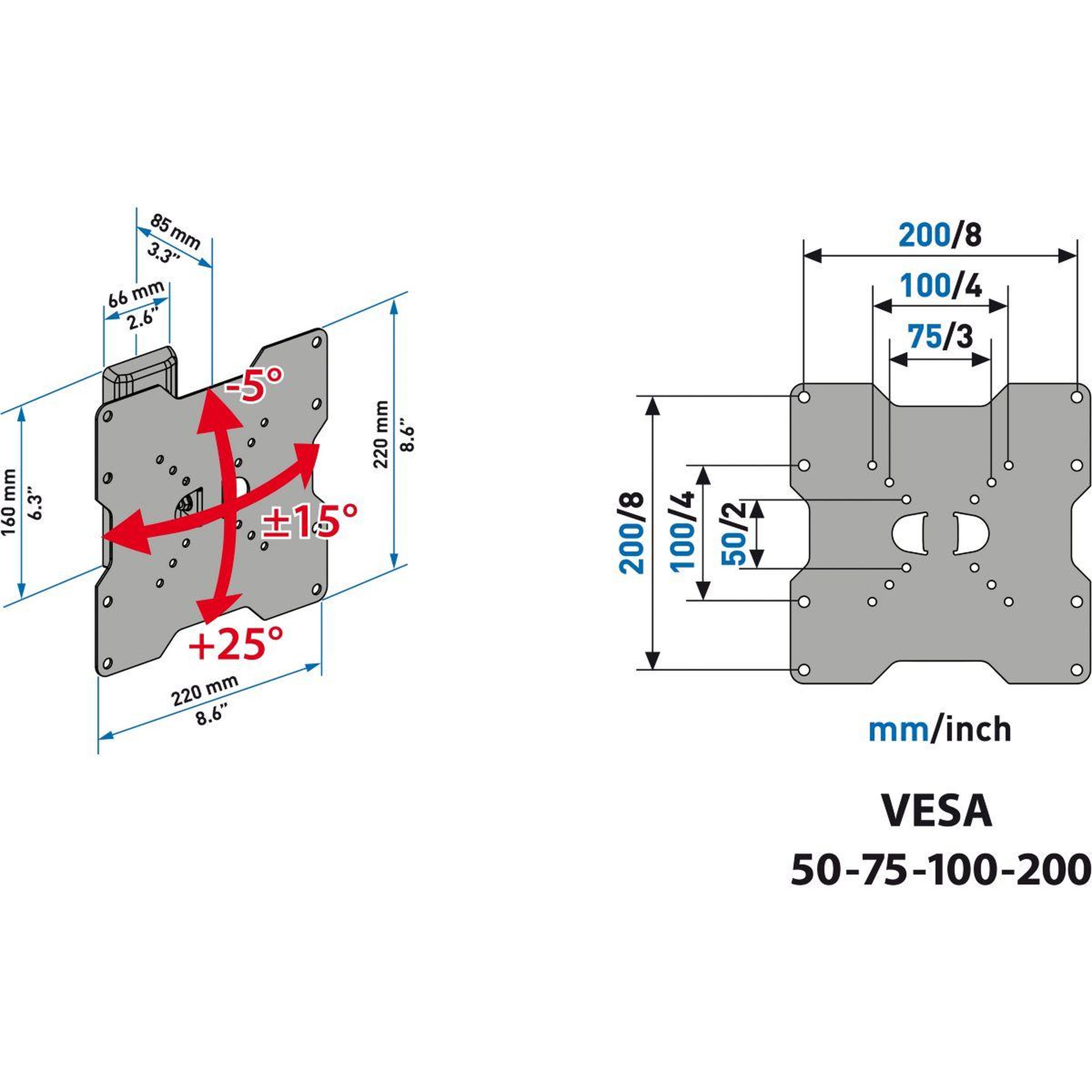 Voir la diapositive 4 : Meliconi Support mural TV ETR-200 FLAT 26-40 pouces