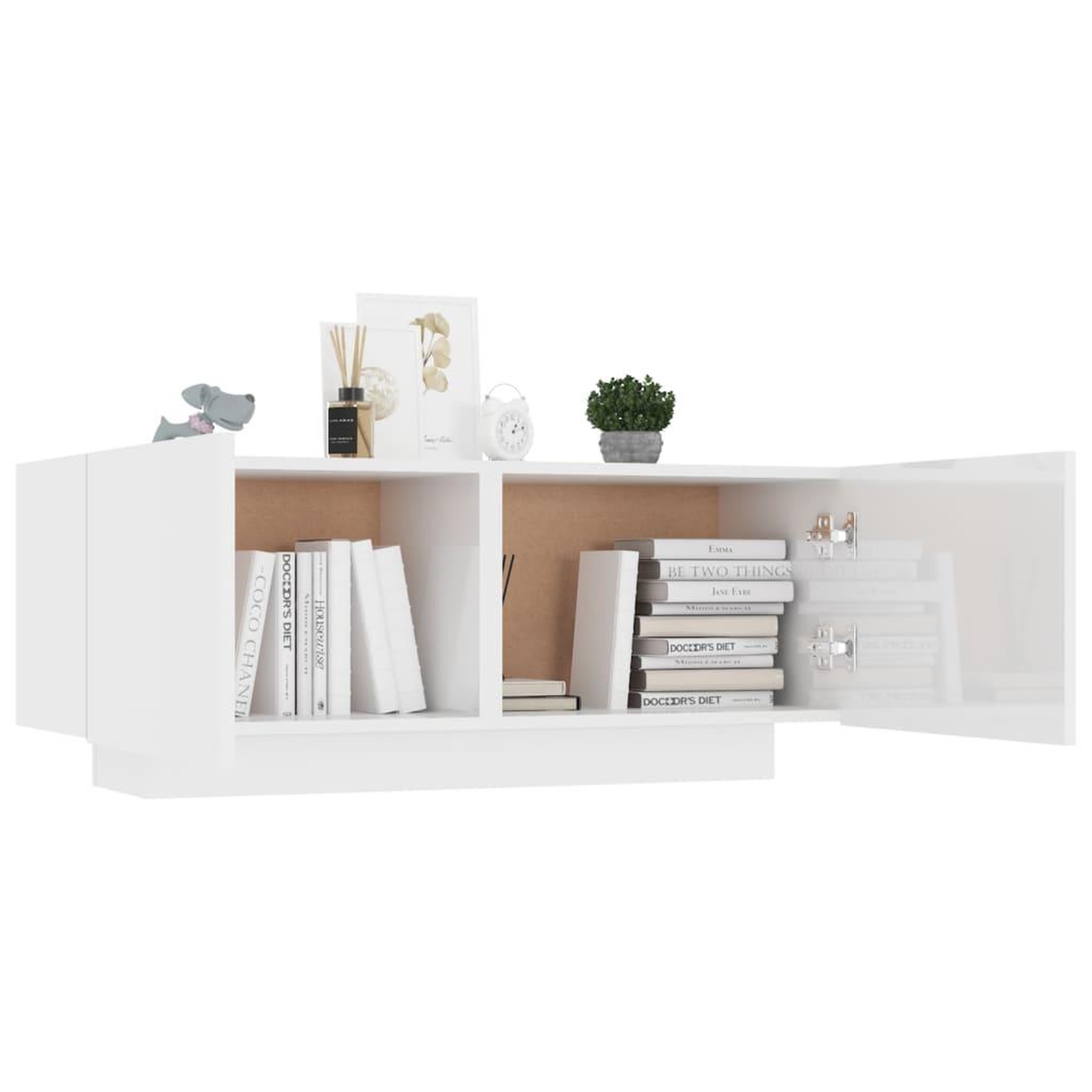 Voir la diapositive 4 : VIDAXL Table de chevet blanc brillant 100x35x40 cm bois d'ingenierie