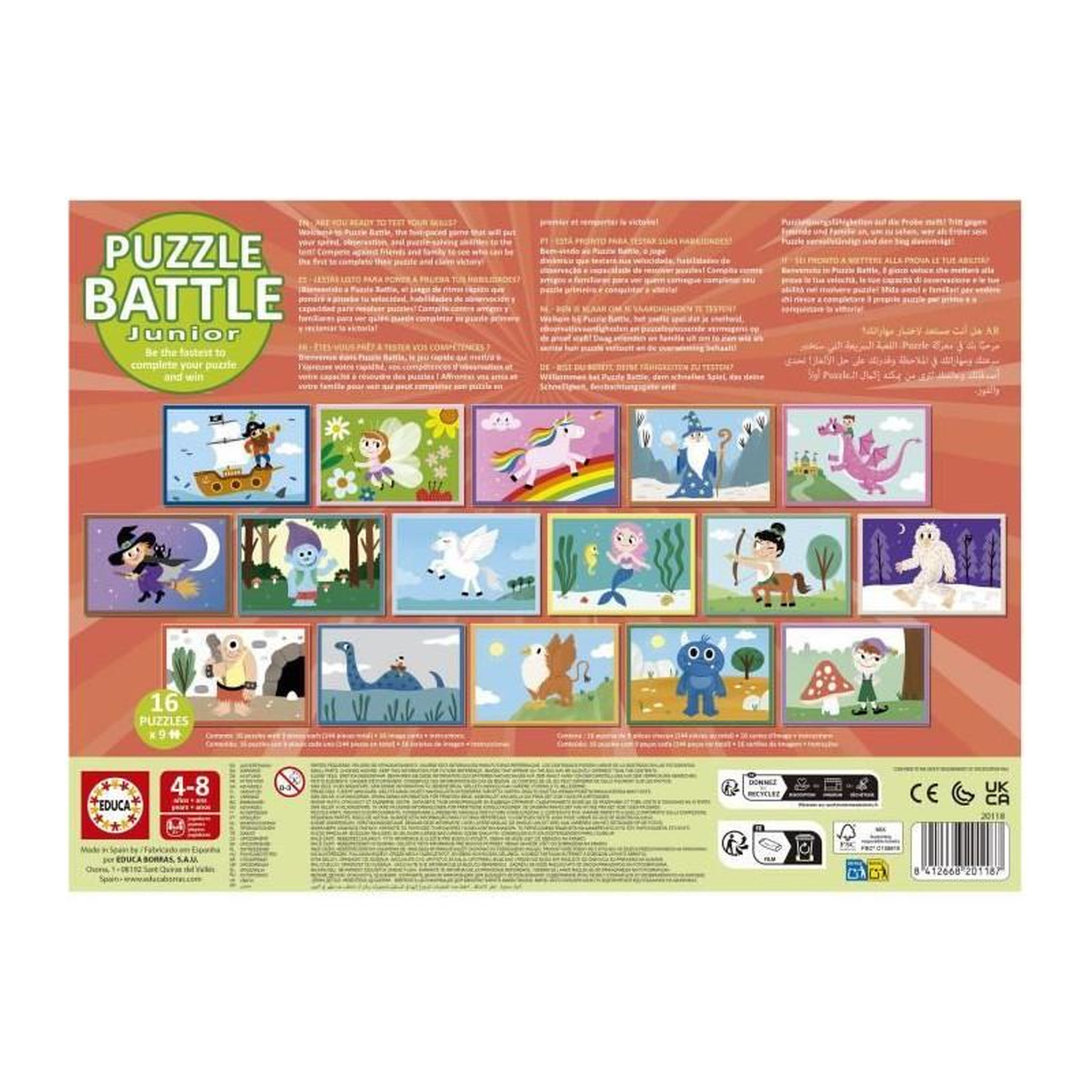 Voir la diapositive 3 : EDUCA Puzzle Battle Junior Fantasy