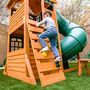 Voir la diapositive 3 : Kidkraft Aire de jeux avec toboggan - Bois - 2,89m - CLOVERDALE FORT