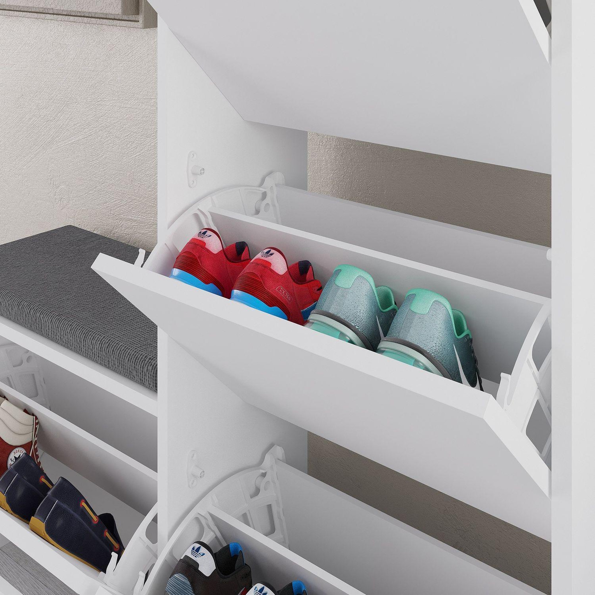 Voir la diapositive 5 : TOILINUX Meuble à chaussures avec banc