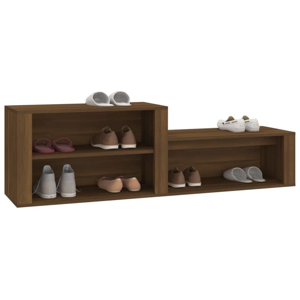 VIDAXL Armoire a chaussures Chene marron 150x35x45cm Bois d'ingenierie