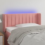 VIDAXL Tete de lit a LED Rose 83x16x78/88 cm Velours
