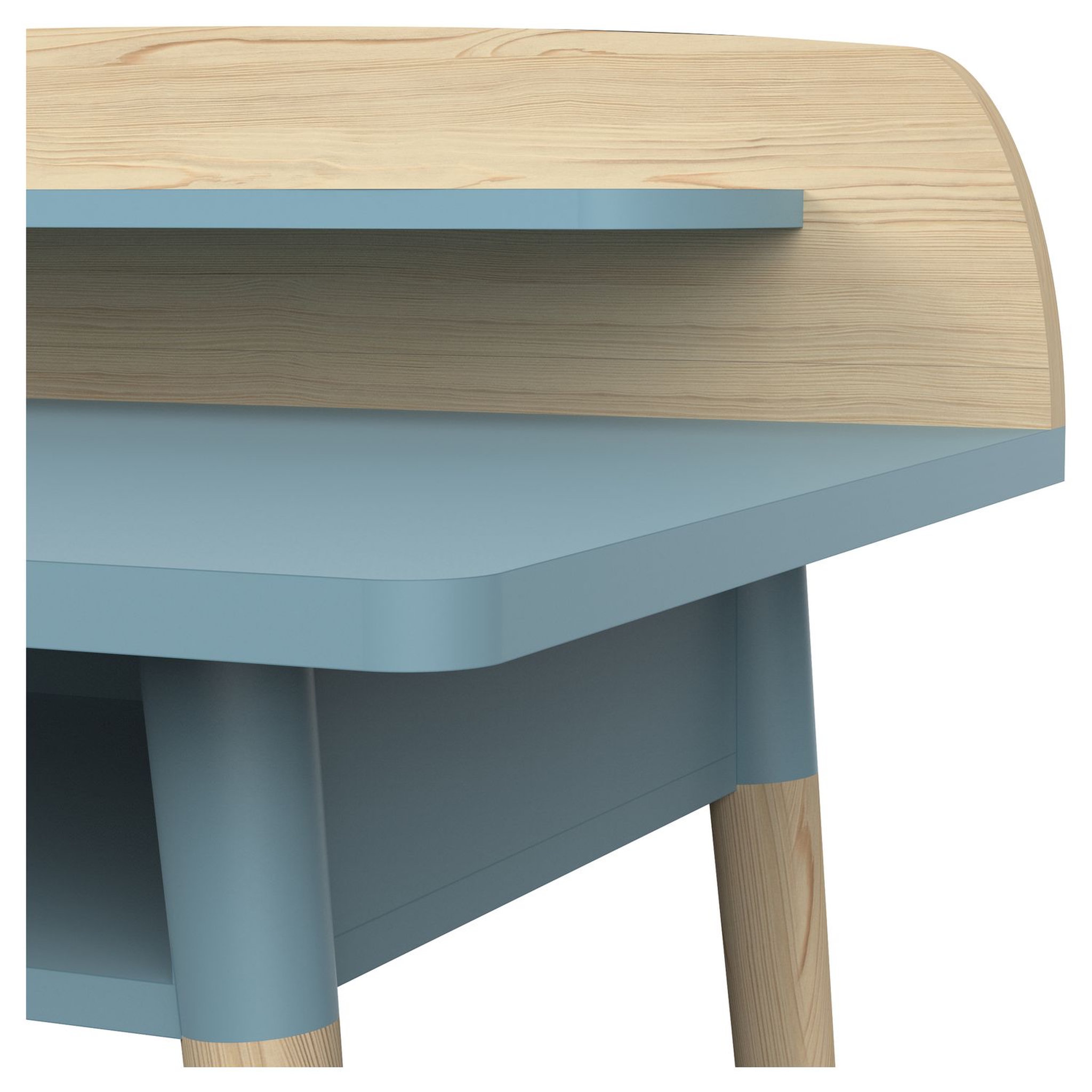 Voir la diapositive 3 : Bureau enfant 1 niche bleu L110 cm LINIA 