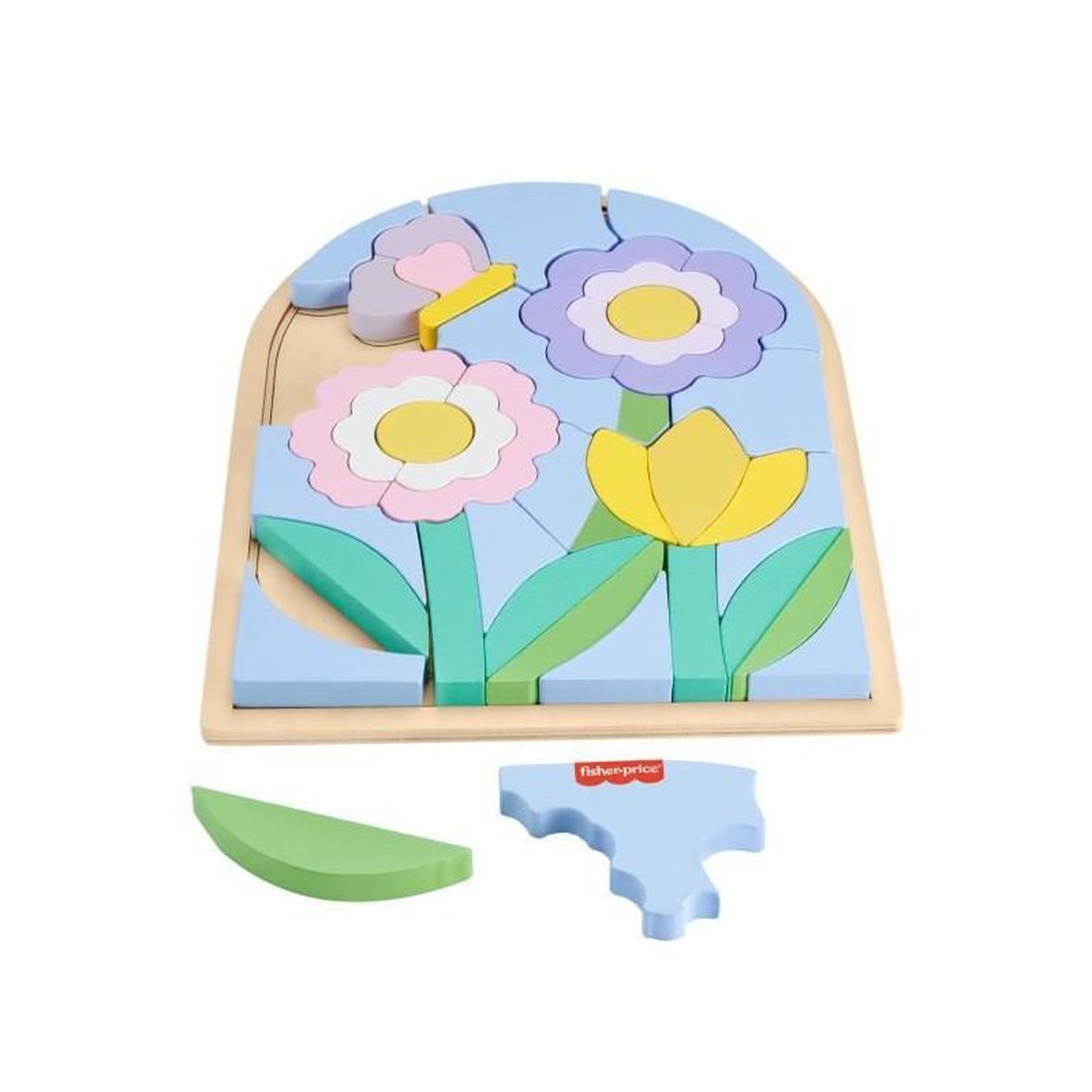 Voir la diapositive 6 : FISHER PRICE Puzzle 37 pièces bois Fleurs – Puzzle éducatif enfant maternelle – Fisher-Price – HXT97