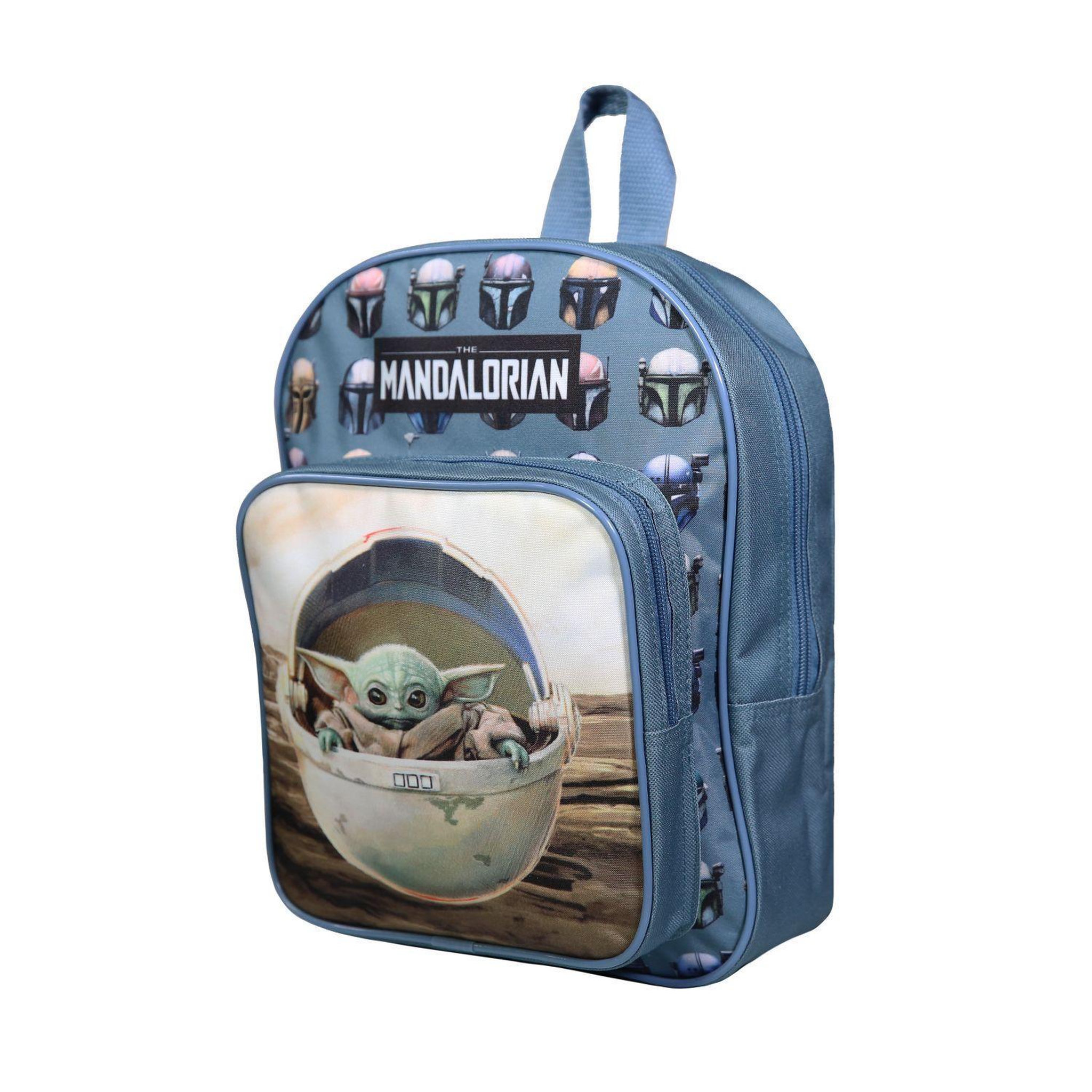 Voir la diapositive 2 : Bagtrotter Sac à dos 31 cm avec poche Baby Yoda Star Wars / The Mandalorian Bleu et Beige Bagtrotter