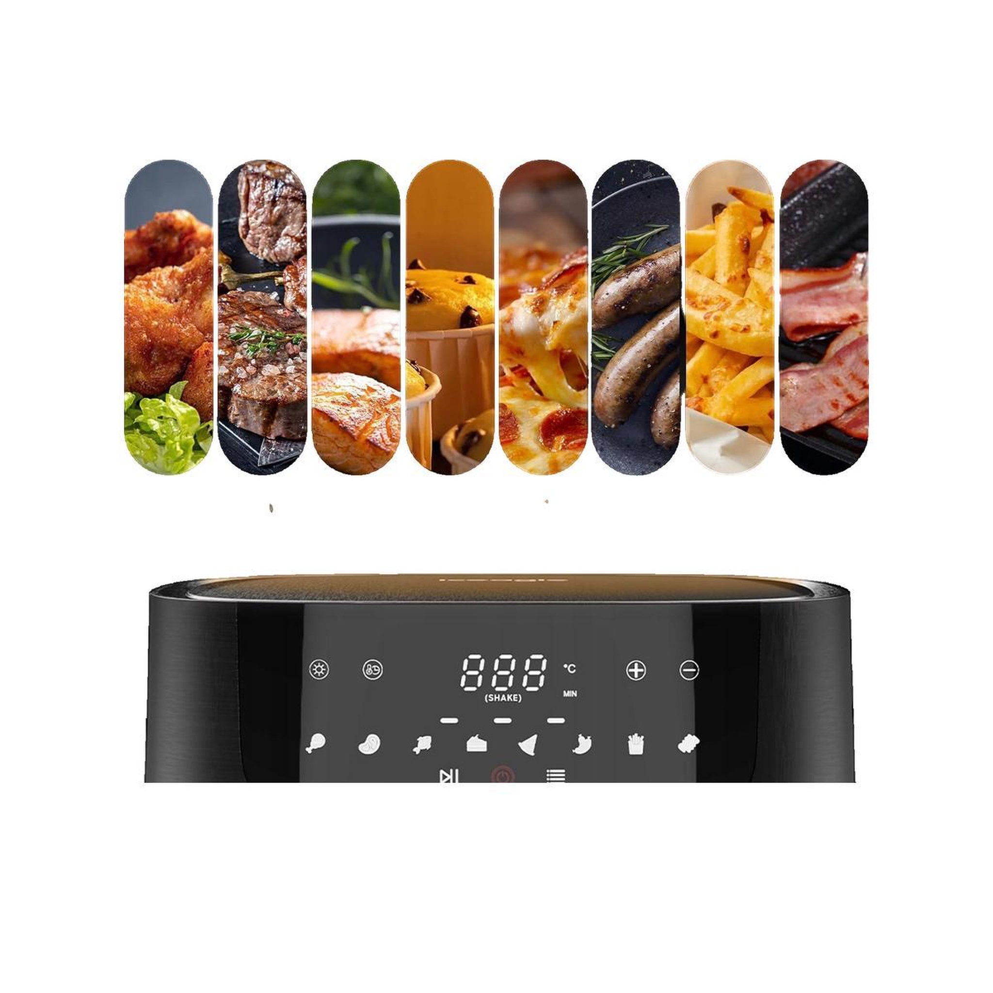 Voir la diapositive 3 : MAXX Friteuse Gourmetmaxx Iceagle AF-ZE8007-A 9 litres Noir