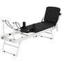 Voir la diapositive 5 : HOMCOM Machine reformer pilates pliable système hybride 4 ressorts acier blanc